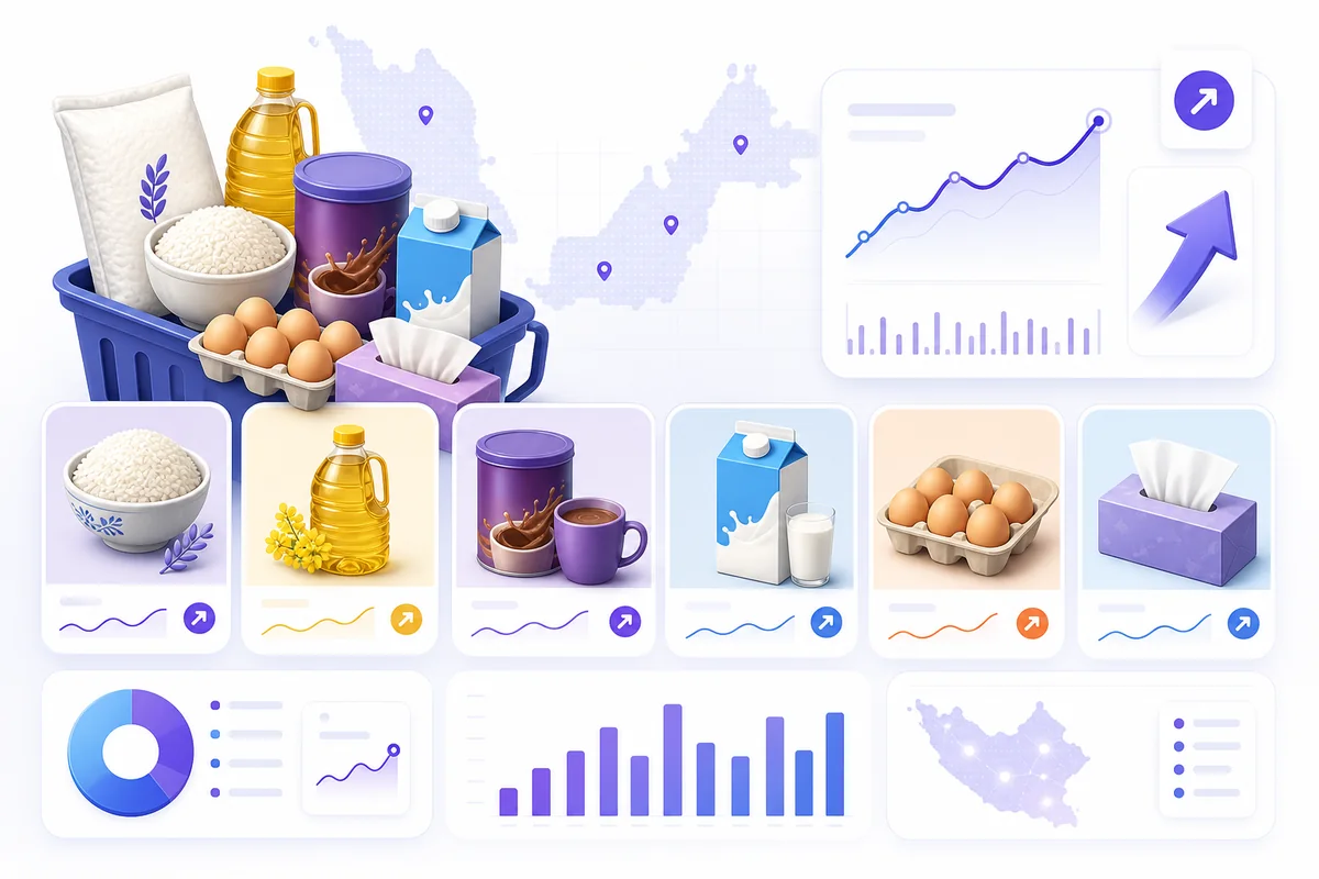Grocery price index illustration