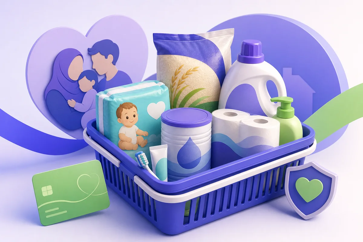 Shampoo grocery price comparison illustration