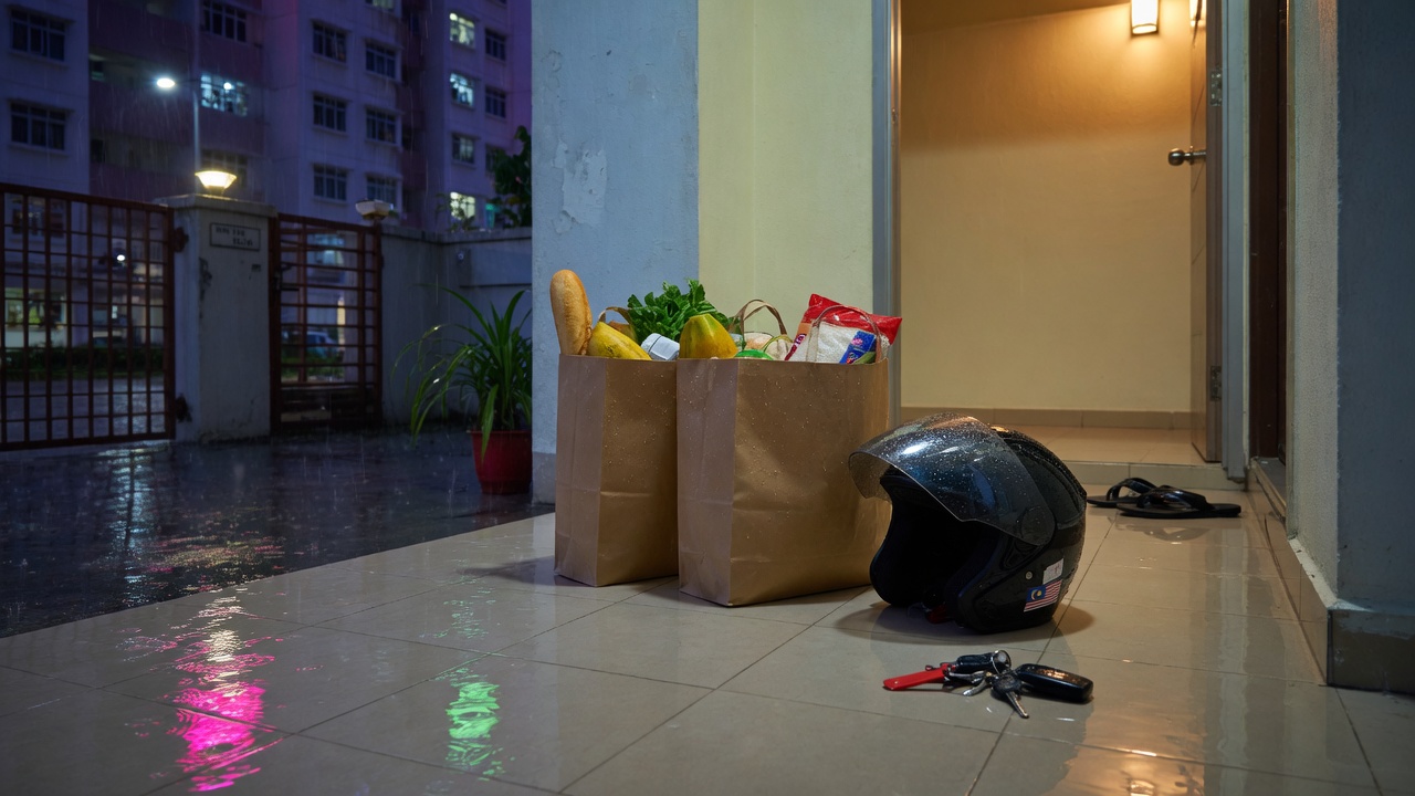 Delivery vs drive grocery Malaysia doorstep bags