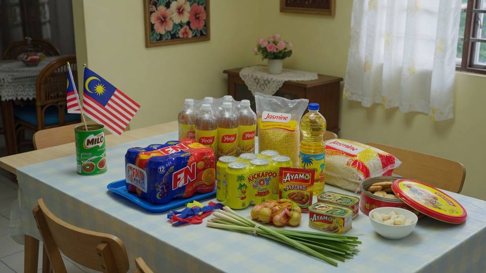 Merdeka month gathering groceries Malaysia