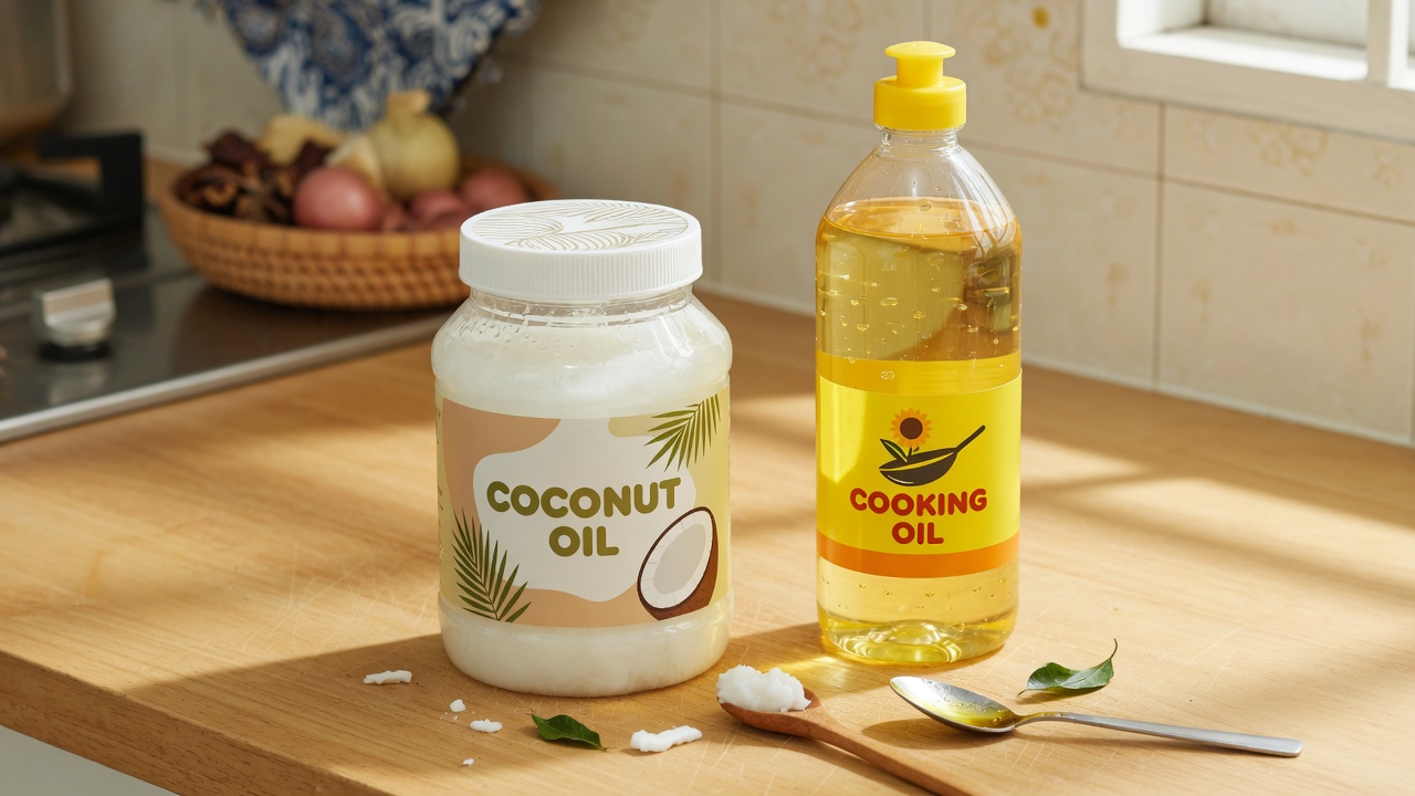 Coconut oil vs everyday cooking oil — choose by use and unit price