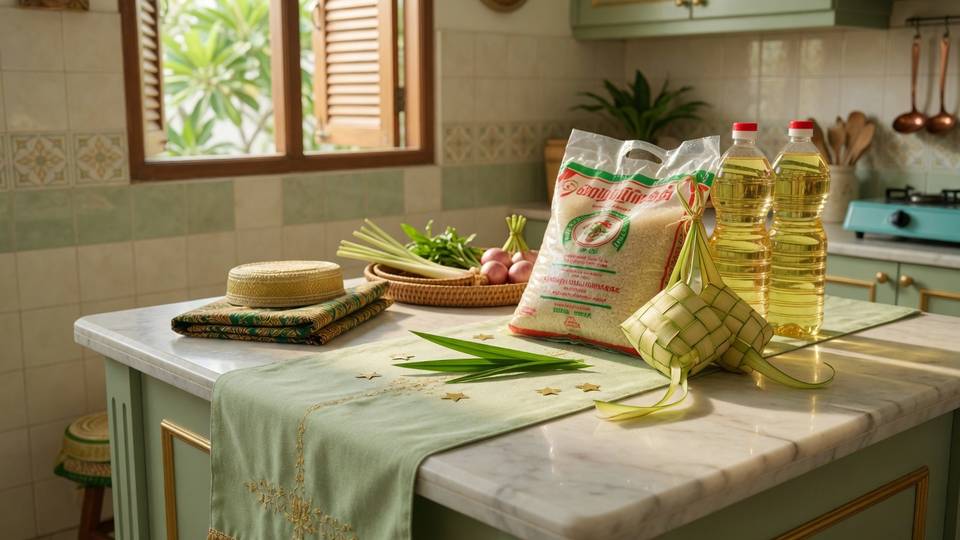 Raya grocery jimat — oil rice and open-house prep