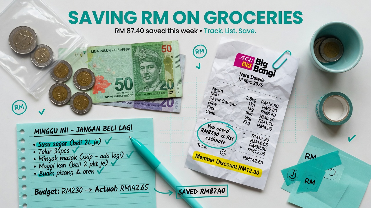 Ringgit savings receipt cost of living tips Malaysia