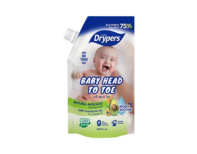 Drypers Baby Head To Toe Refill Avocado