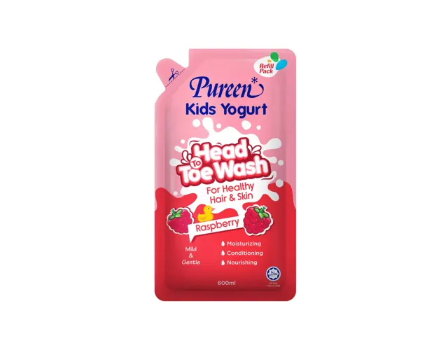 Pureen Kids Yoqurt Head To Toe Wash Refill Pack (Raspberry)