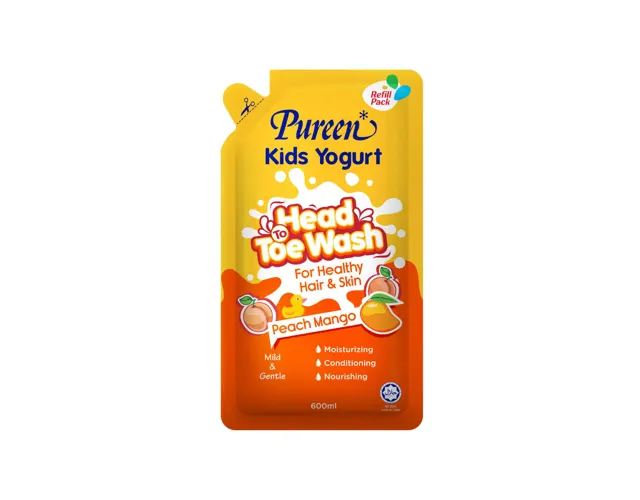 Pureen Kids Yoqurt Head To Toe Wash Refill Pack(Peach Mango)