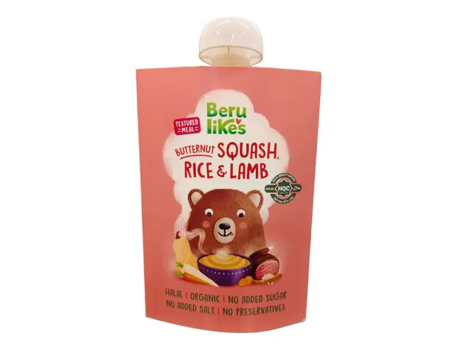 Beru Likes Halal Organic Butternut Squash, Rice & Lamb