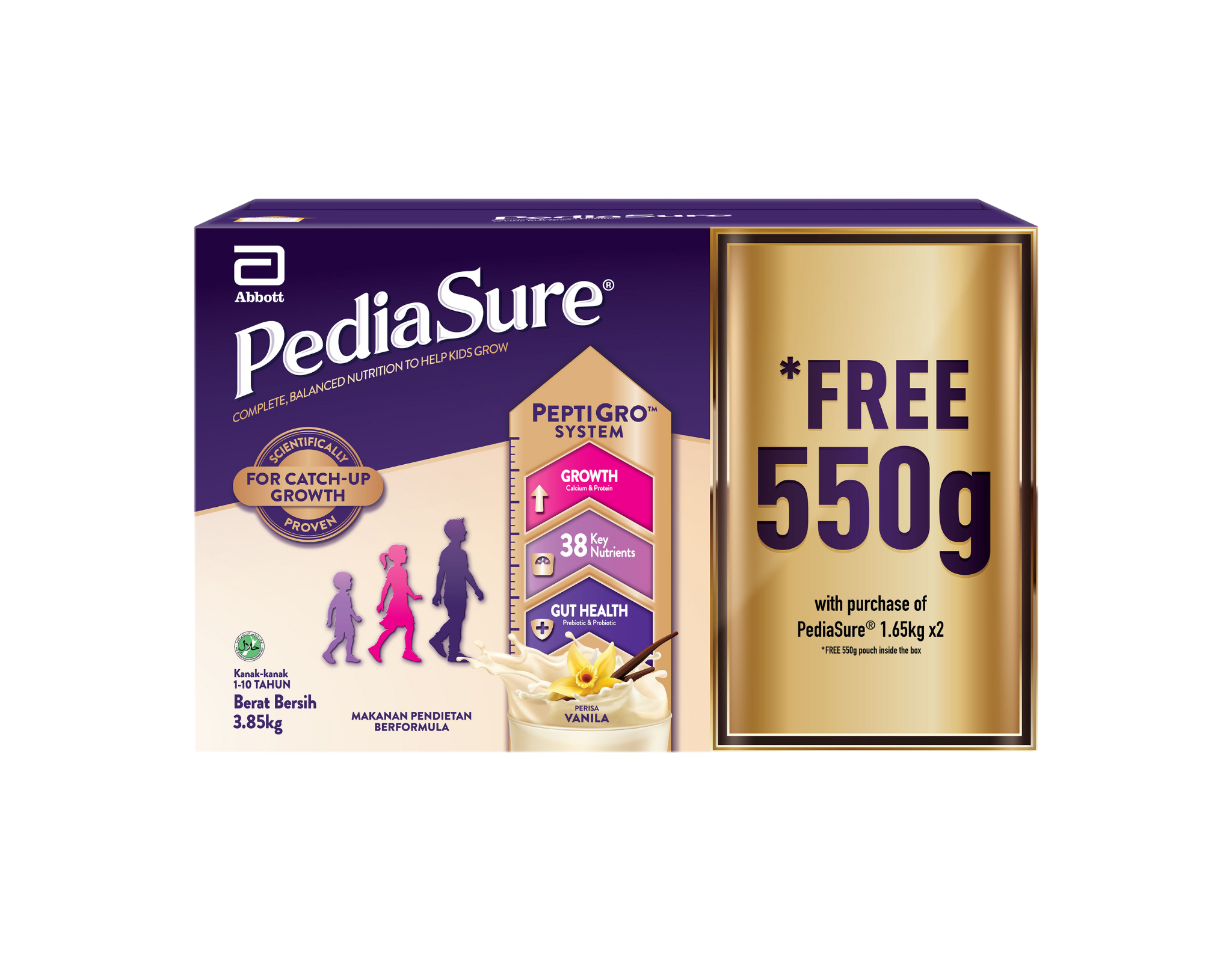 Pediasure PeptiGRO Vanilla FOC 550g