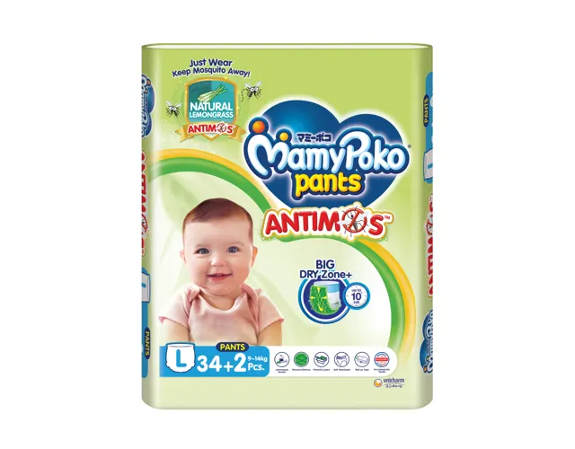 Mamypoko Antimos Pants L34 (Extra 2 Pcs)
