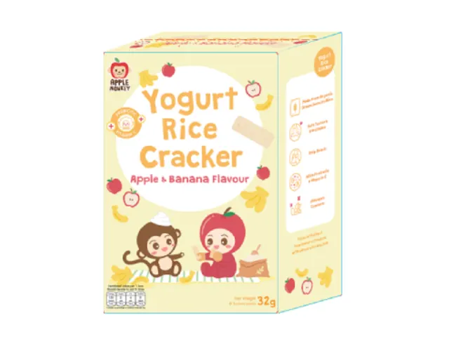 Apple Monkey Yogurt Rice Cracker Apple & Banana Flavour