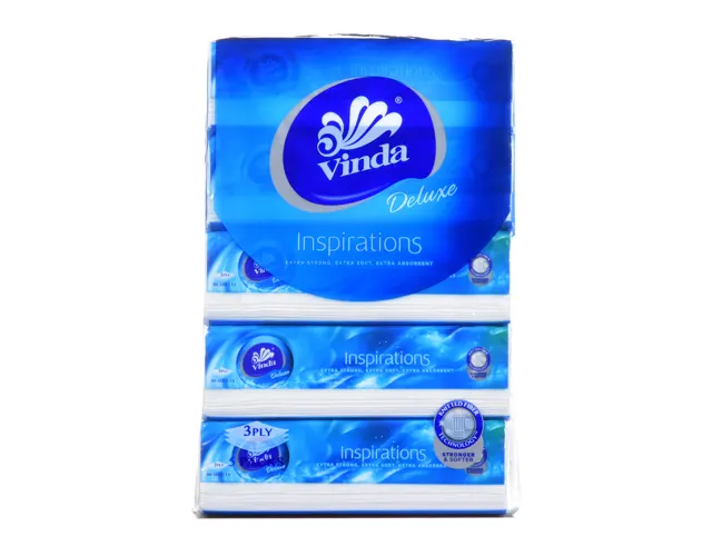 Vinda Deluxe Soft Pack Facial Tissue Medium 3ply 90pcs x 5
