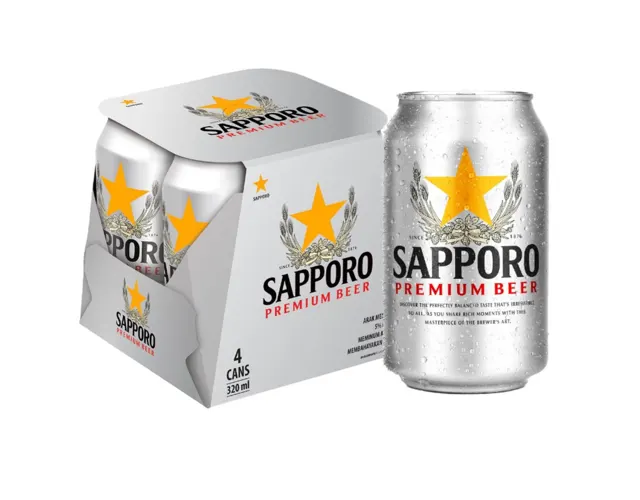 Sapporo Premium Beer 4 x 320ml