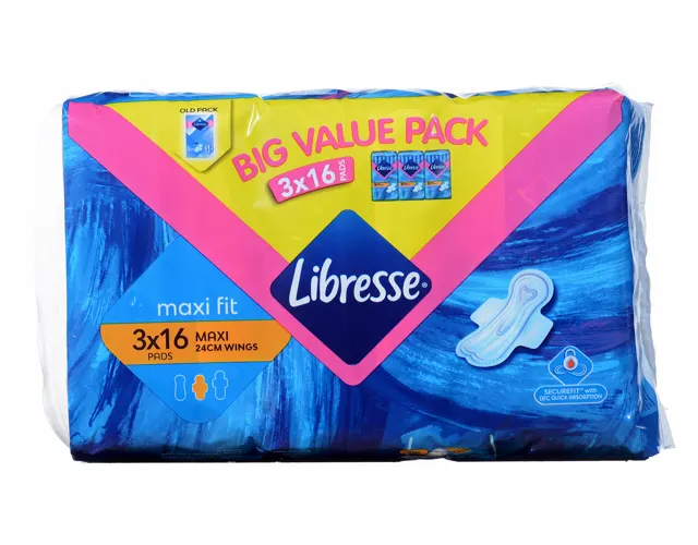Libresse Maxi Wings 24cm 3×16 Pads