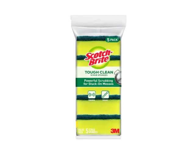 Scotch Brite Easy Tough Clean Anti Bacteria Scrub Sponge 6 Pack
