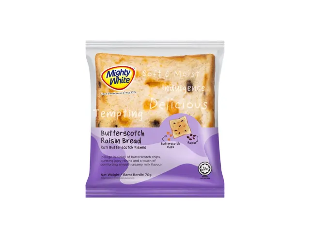 Mighty White Butterscotch Raisin Bread