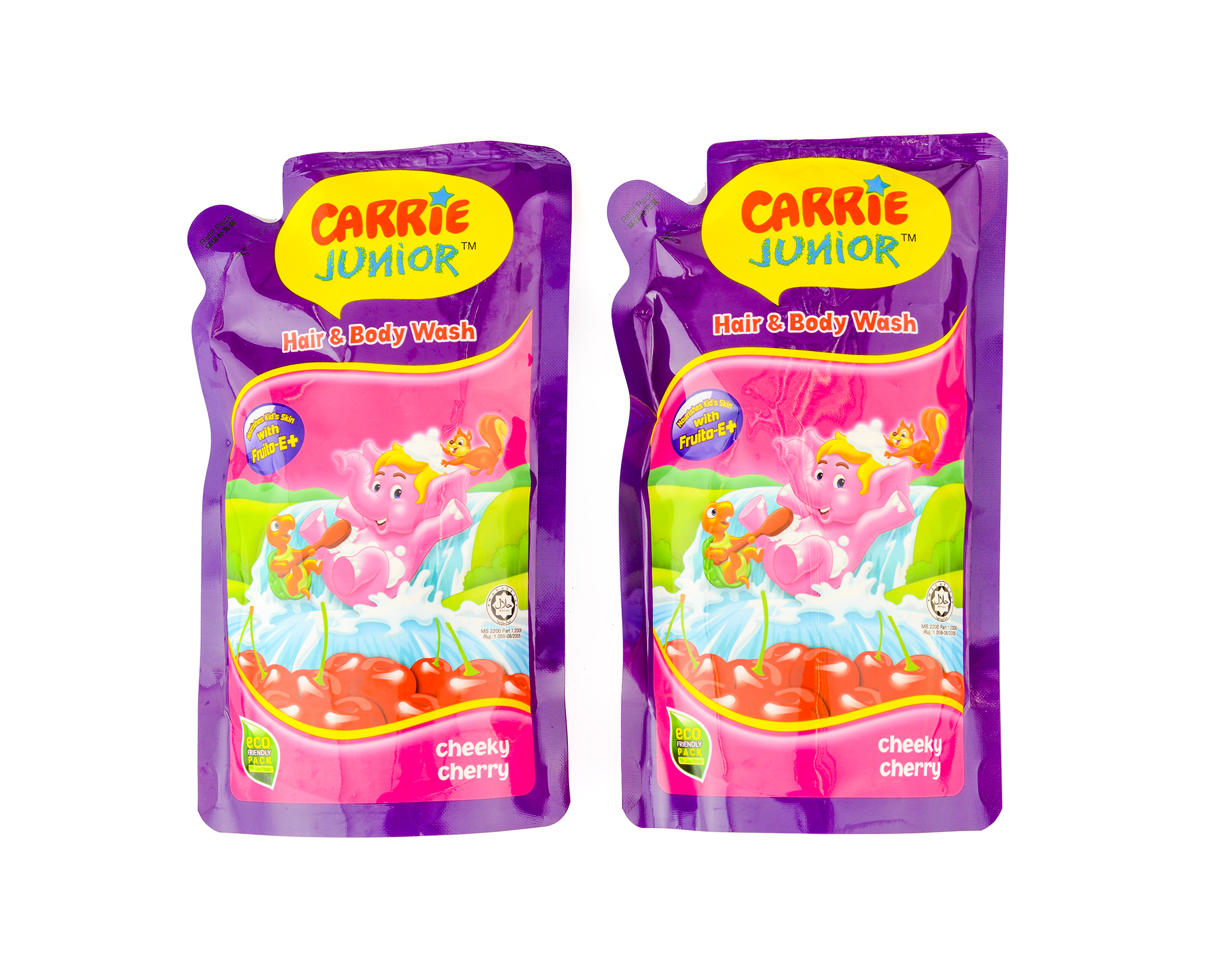 Carrie Junior Baby Hair & Body Wash Cheeky Cherry Pouch