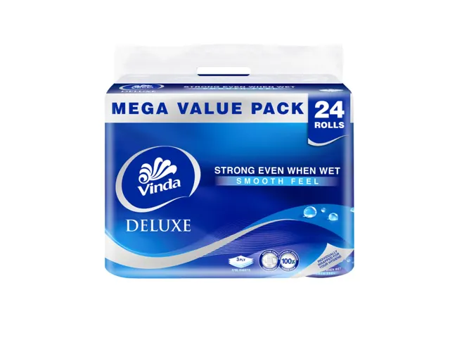 Vinda Deluxe Toilet Paper Smooth Feel 3Ply