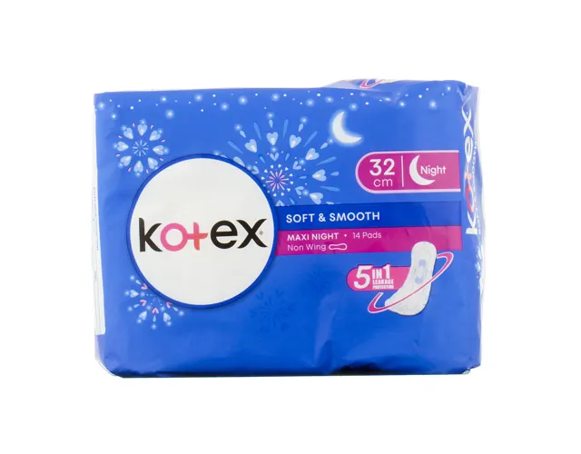 Kotex Soft & Smooth Overnight Non Wing 32cm