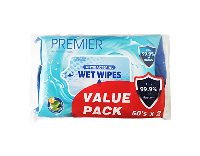 Premier Sanitizing Wipes Tissue 50pcs x 2