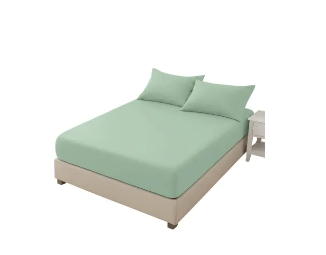 Letgo Kids Snoozy Mint Meadow Fitted Sheet Set Queen