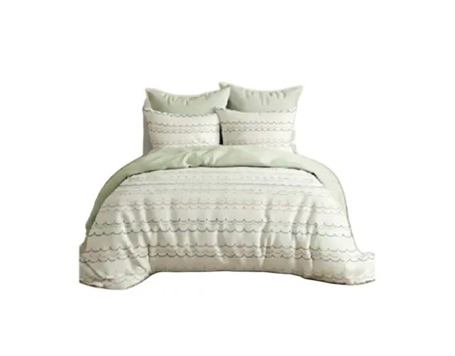 Letgo Kids Calm Waves Microfibre Fitted Sheet Set Queen