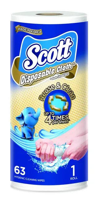 Scott Disposable Cloth Like Wipes 63S