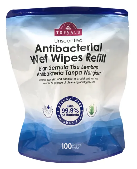 Topvalu Antibacteria Wet Wipes Refill Pack