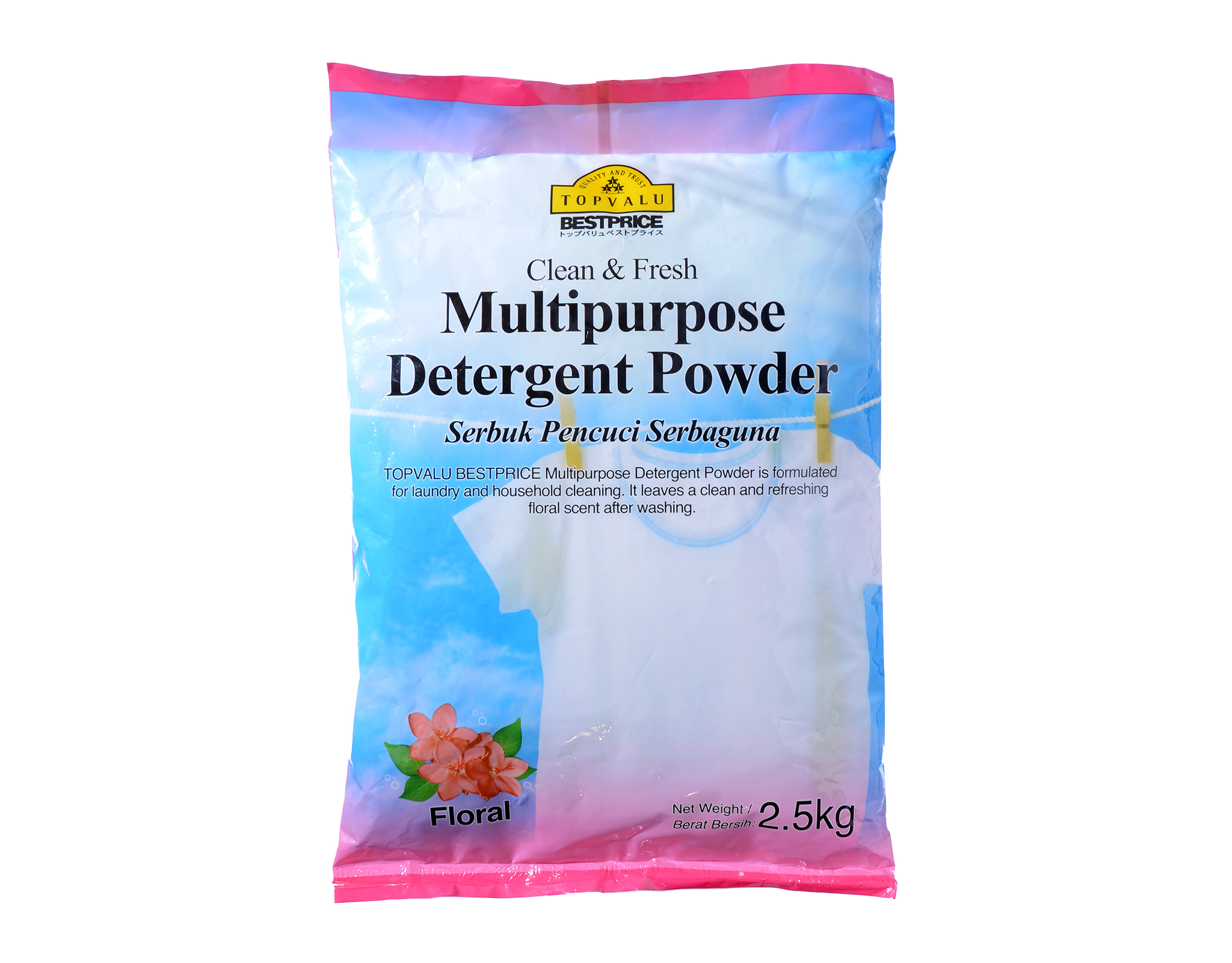 Topvalu Best Price Multi Purpose Detergent Powder Floral