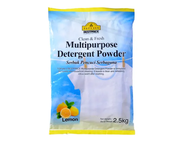 Topvalu Best Price Multi Purpose Detergent Powder Lemon 2.5 kg