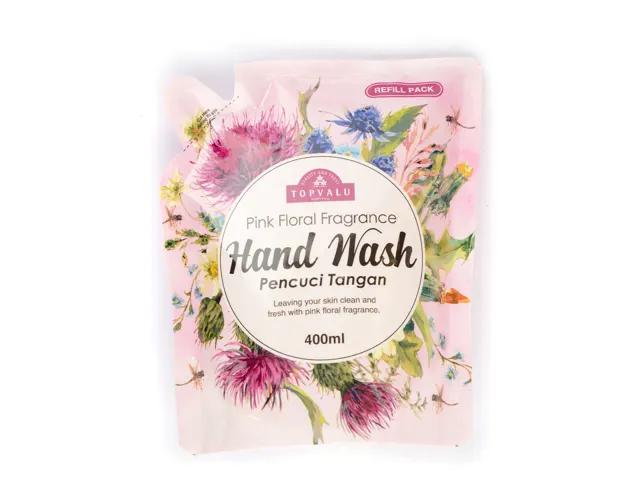 Topvalu Handwash Pink Floral Refill 400ml