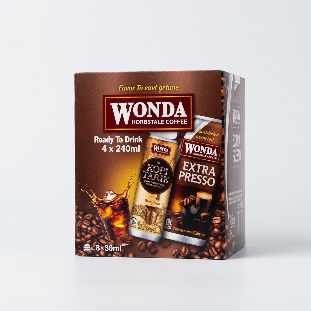 Wonda Ready To Drink Coffee 4 x 240ml (Assorted)