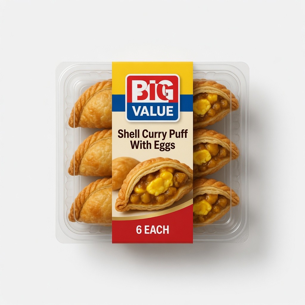 Big Value Shell Curry Puff With Eggs