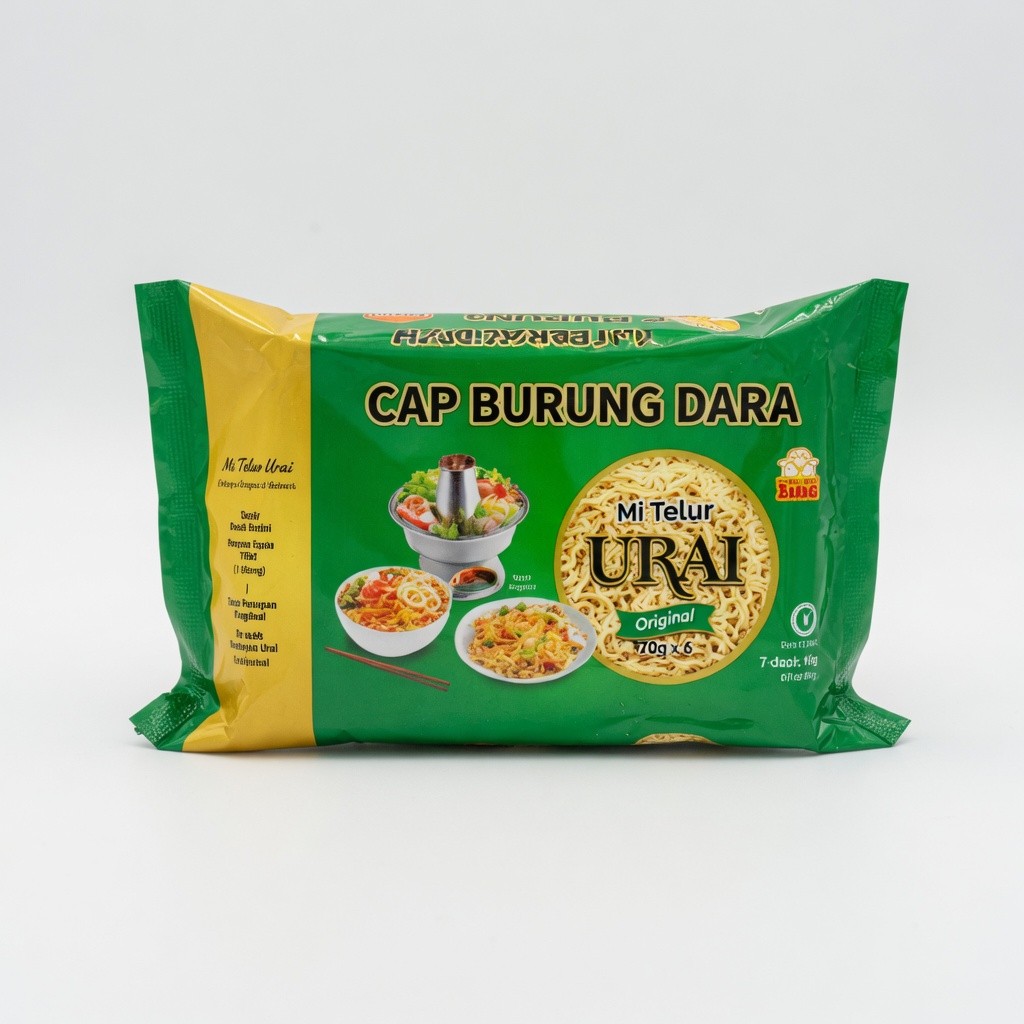 Cap Burung Dara Mi Telur Urai Original/Flat