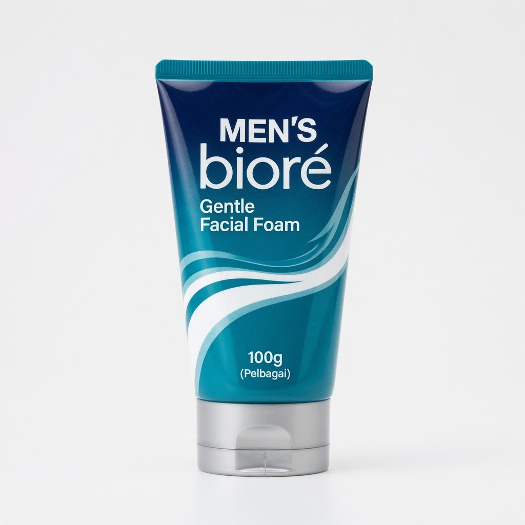 Men's Biore Gentle Facial Foam Range 100g (Pelbagai)