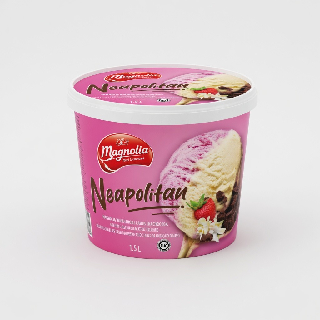 Magnolia Ice Cream Tub Neapolitan