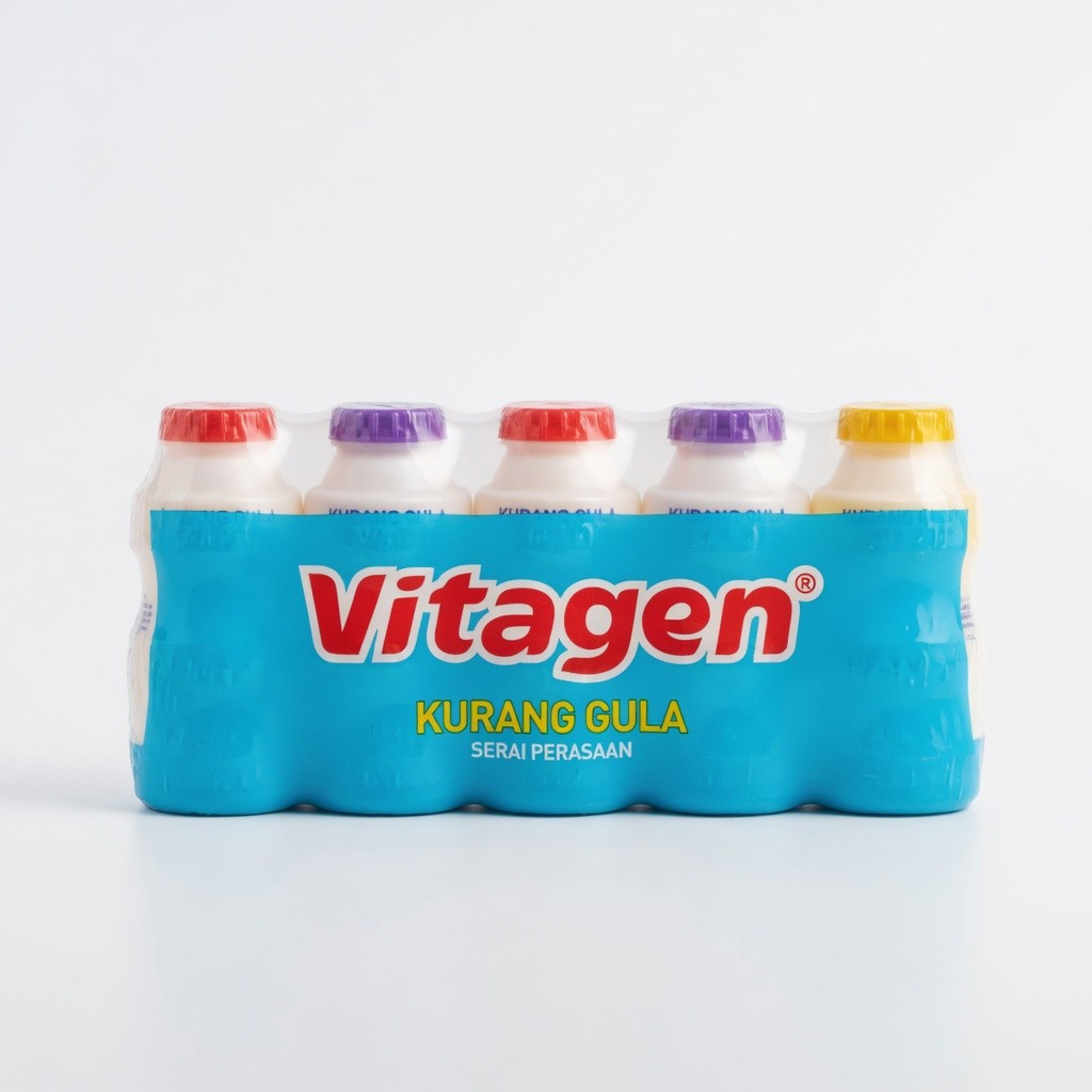 Vitagen Cultured Milk Less Sugar 5 x 125ml (Assorted