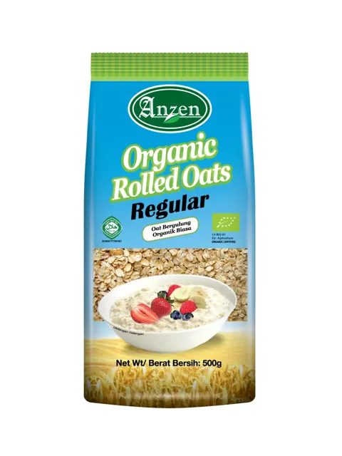 Anzen Organic Regular Rolled Oats 500g