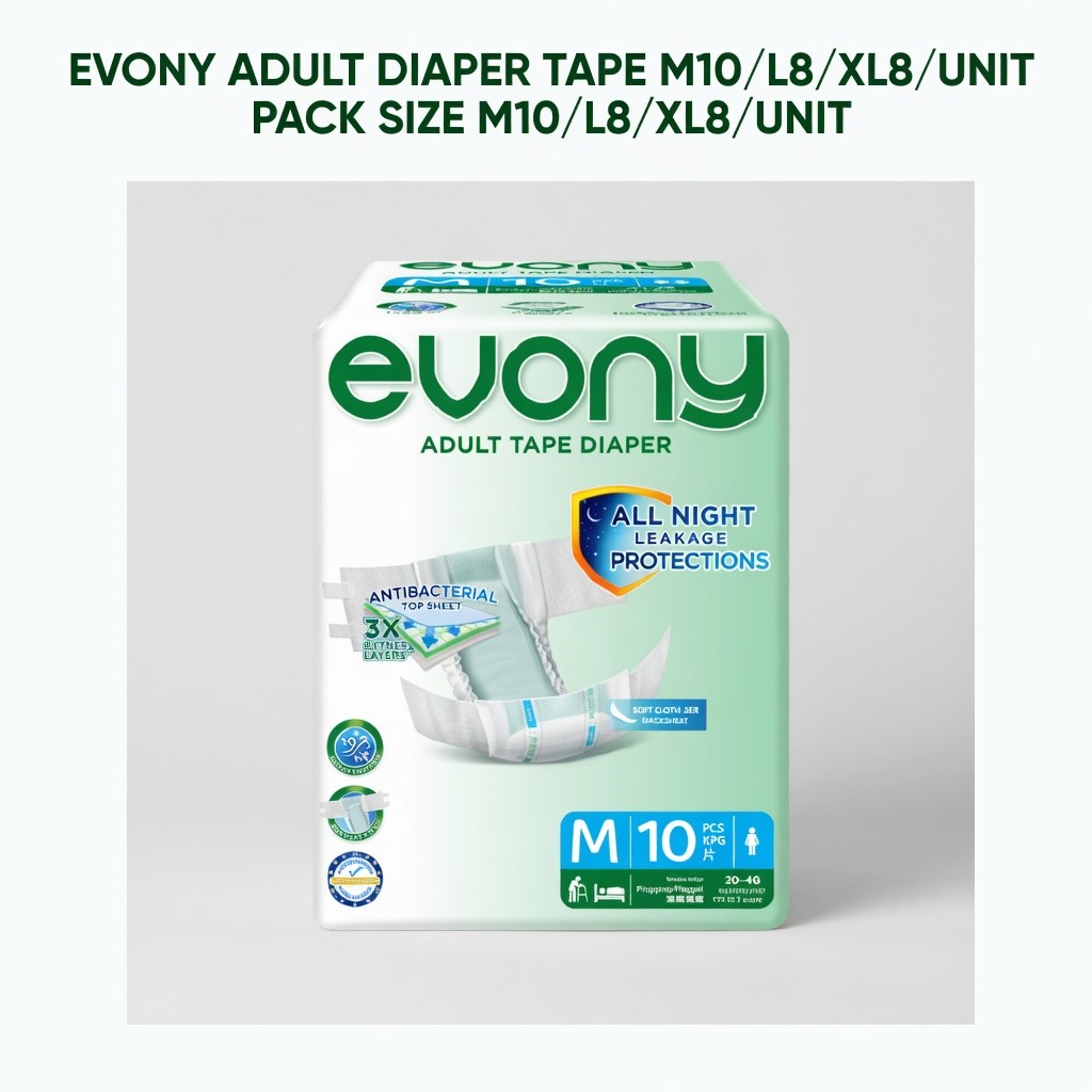 Evony Adult Diaper Tape M10/l8/xl8/unit