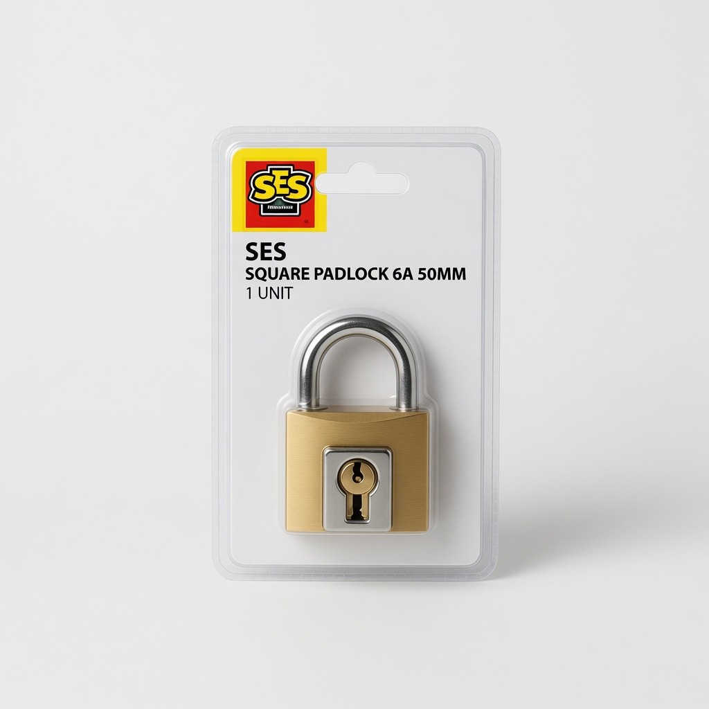 Ses Square Padlock 6a 50mm 1 Unit