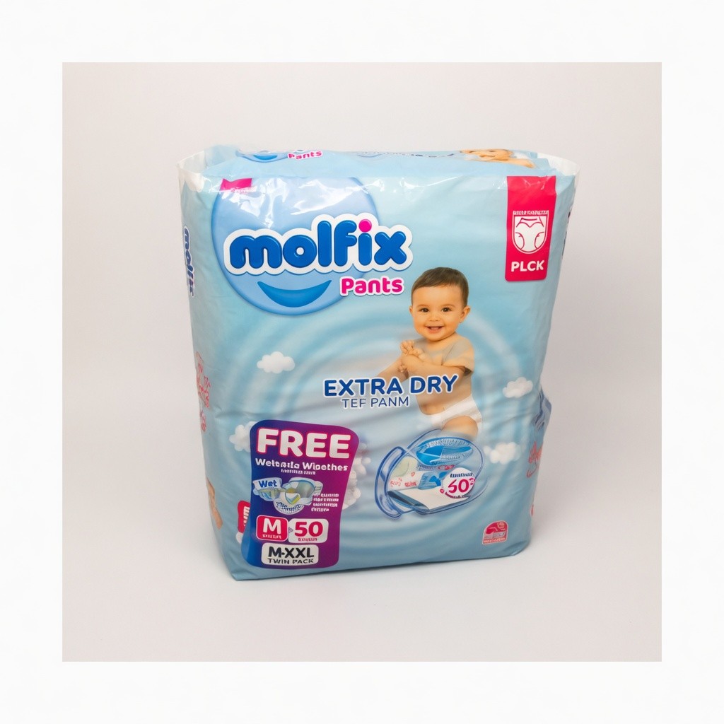 Molfix Extra Dry Pants M-Xxl Twin Pack