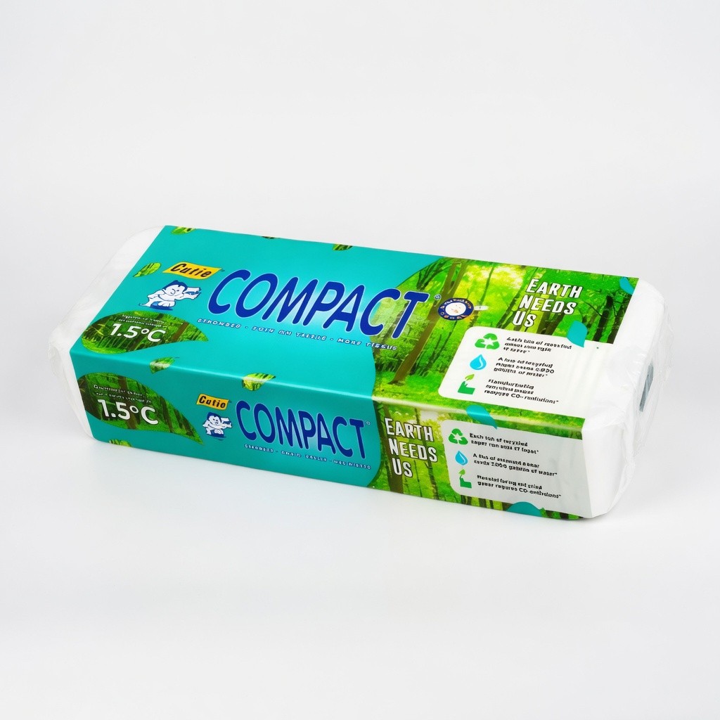 Cutie Compact Toilet Roll (Green)