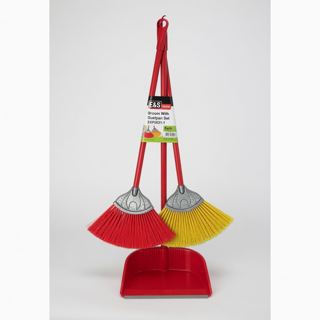 E&s Home Broom With Dustpan Set Sxp5021-1
