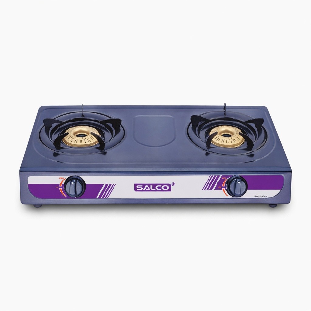 Salco Epoxy Double Gas Stove Sal-8205n (100mm X 2)
