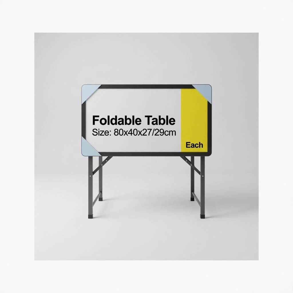 Foldable Table Size:80x40x27/29cm
