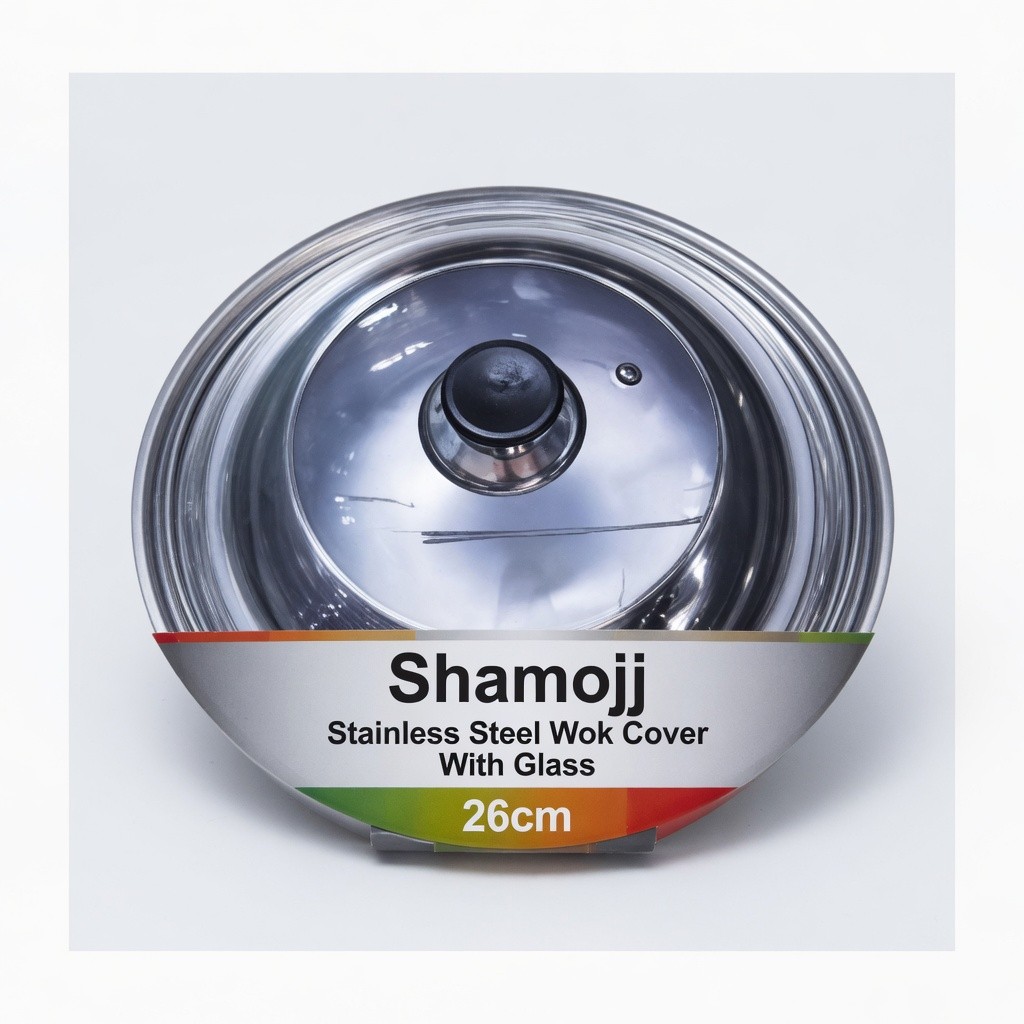 Shamoj Stainless Steel Wok Cover With Glass Zhg28