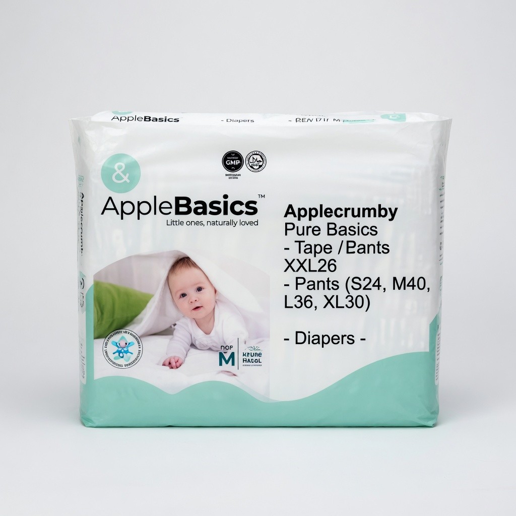Applecrumby Pure Basic Diapers - Tape/Pants
