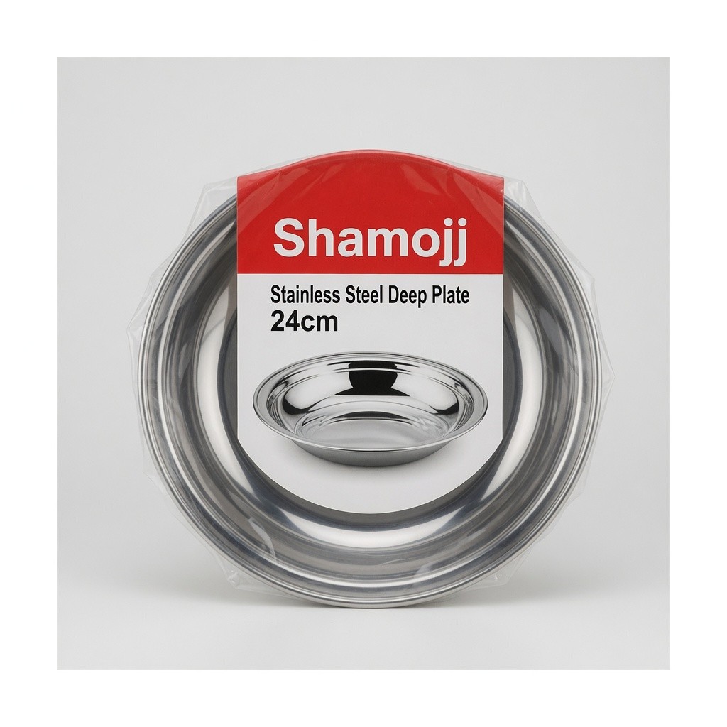 Shamoj Stainless Steel Deep Plate