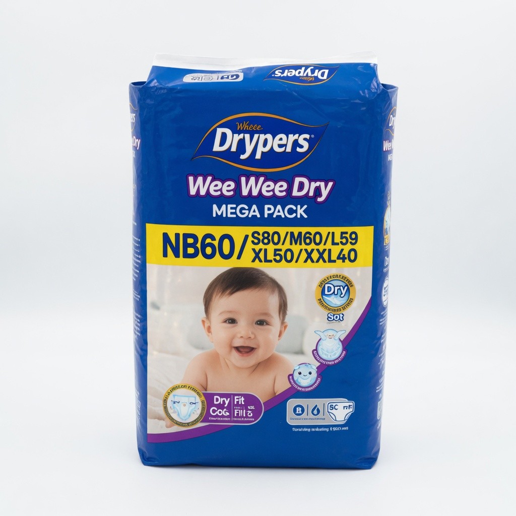 Drypers Wee Wee Dry Mega Pack