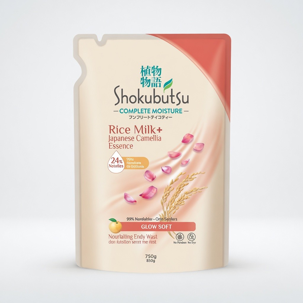 Shokubutsu Body Wash Refill Rice Milk + Japanese Camellia Essence