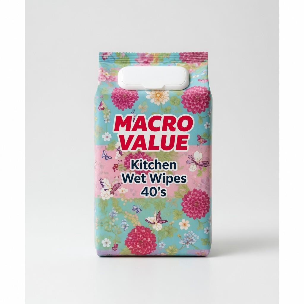 Macro Value Kitchen Wet Wipes 40's